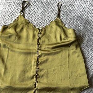 Miami Olive Scalloped Camisole